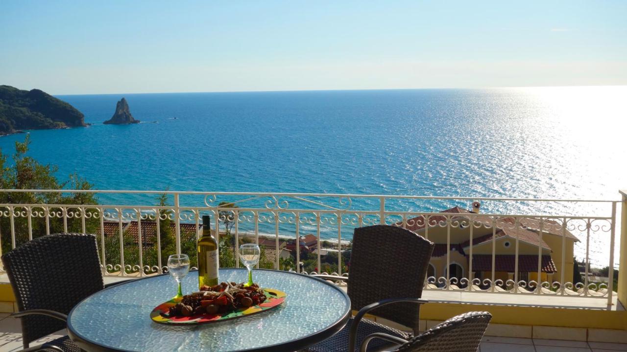 Natalia Apartment B With Panoramic Sea Views Of Agios Gordios Bay Exteriér fotografie